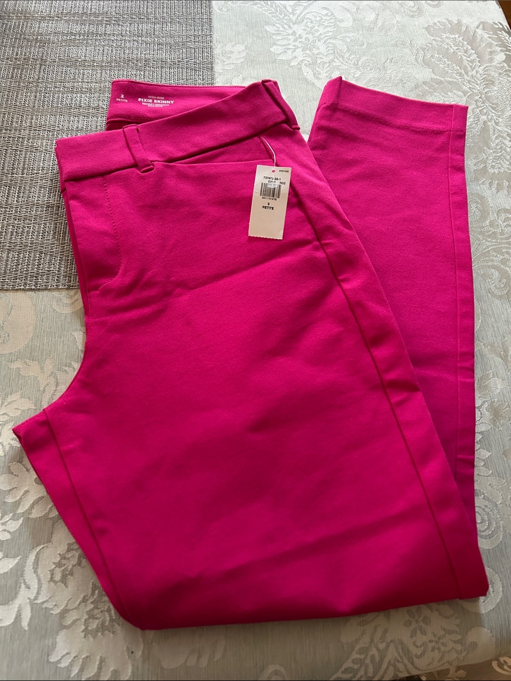 Old Navy Hot Pink Stretch Skinny Jeans high rise Pixie